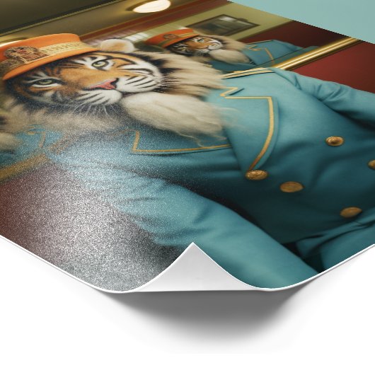 Lobby Tiger Fotodruck (Ecke)