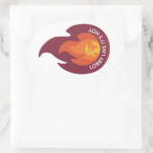 Lobby Wie es ist heiß - oval Aufkleber (Tasche)