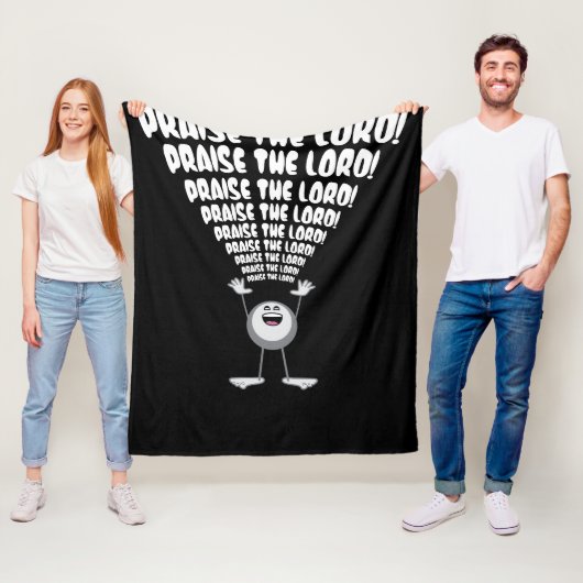 Lobe Den Herrn Emoji Fleecedecke (Beispiel)