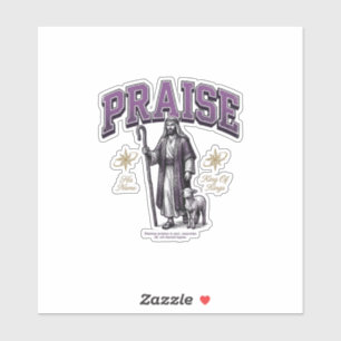 Lobe den König der Könige Vintage Gravur Shirt Aufkleber