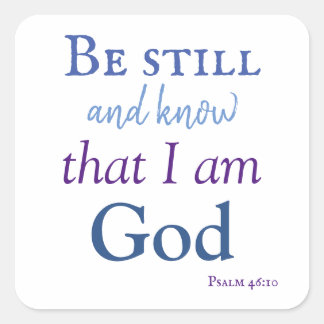 Lobe still und weiß quadratischer aufkleber