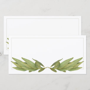 LOBEERBLÄTTER 8x4 Flachkarte / Horizontal Karte