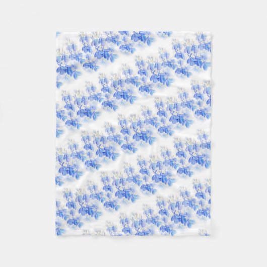 Lobelia gestreifte blaue Blume Decke (Vorderseite)