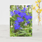 Lobelia Personalisiert 65. Hochzeitstag Karte (Gelbe Blume)