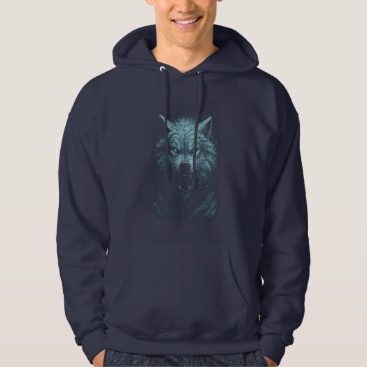 Lobo de nieve hoodie (Vorderseite)