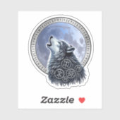 Lobo de Odín Aufkleber (Blatt)