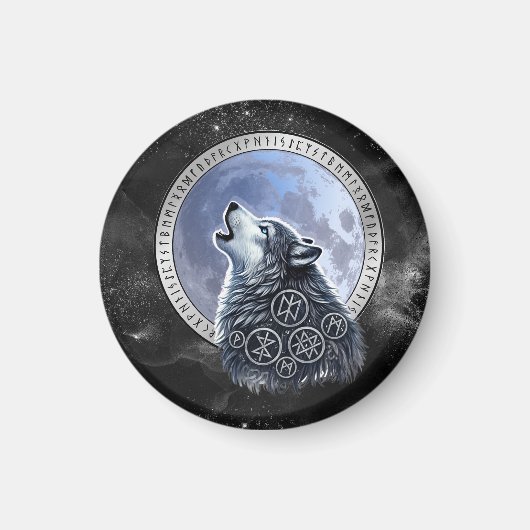 Lobo de Odín Magnet (Vorne)