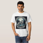Lobo Místico en Círculo Céltico T-Shirt (Vorne ganz)