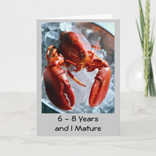 "LOBSTER **50.** GEBURTSTAG-SPASS" KARTE (Vorderseite)