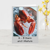 "LOBSTER **50.** GEBURTSTAG-SPASS" KARTE (Gelbe Blume)