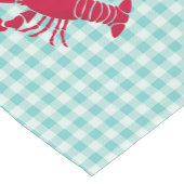 Lobster auf Blue Gingham Kurzer Tischläufer (Ecke)