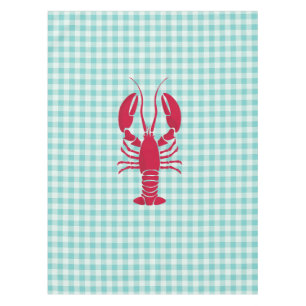 Lobster auf Blue Gingham Tischdecke