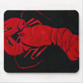 Lobster auf schwarzem Hintergrund von Marsden Hart Mousepad (Vorne)