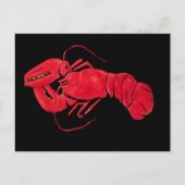 Lobster auf schwarzem Hintergrund von Marsden Hart Postkarte (Vorderseite)