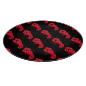 Lobster auf schwarzem Hintergrund von Marsden Hart Schneidebrett (Ecke)