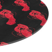 Lobster auf schwarzem Hintergrund von Marsden Hart Schneidebrett (Ecke)