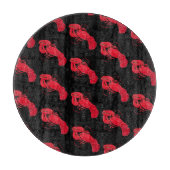 Lobster auf schwarzem Hintergrund von Marsden Hart Schneidebrett (Vorderseite)