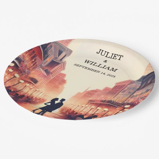 Lobster Beach Ocean Summer New Orleans Wedding Pappteller (Schrägansicht)