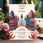 Lobster Beach Summer New Orleans Wedding Einladung