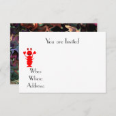 Lobster Beach Themed Einladung (Vorne/Hinten)