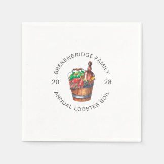 Lobster Boil Annual Family Summer Party Serviette