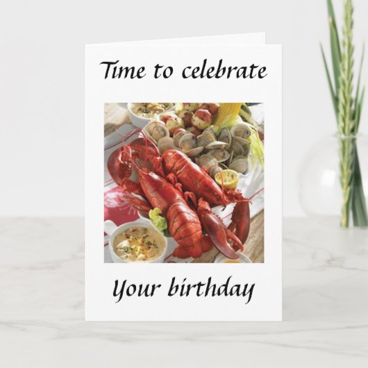 LOBSTER BOIL BIRTHDAY WISHES KARTE (Vorderseite)