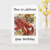 LOBSTER BOIL BIRTHDAY WISHES KARTE (Gelbe Blume)