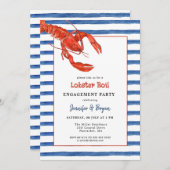 Lobster Boil Paare Einladung zu einer Verlobungsfe (Vorne/Hinten)