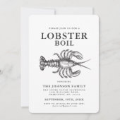 Lobster Boil Vintag Style Crab Einladungen (Vorderseite)