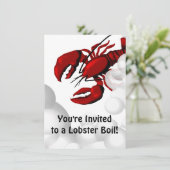 Lobster Boiling Dinner Einladung (Stehend Vorderseite)