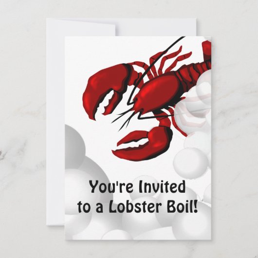 Lobster Boiling Dinner Einladung (Vorderseite)
