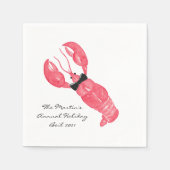 Lobster Bowtie Paper Teller Serviette (Vorderseite)