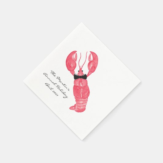 Lobster Bowtie Paper Teller Serviette (Ecke)