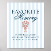 Lobster Bridal Shower Favorite Memory Poster (Vorne)