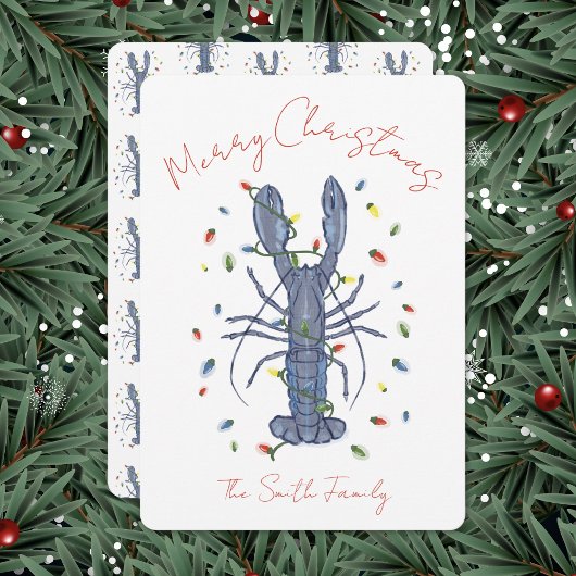 Lobster Christmas Card Einladung
