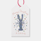 Lobster Christmas Card Geschenkanhänger (Vorderseite)