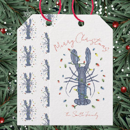 Lobster Christmas Card Geschenkanhänger