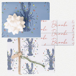 Lobster Christmas  Geschenkpapier Set