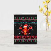 Lobster Claus Ugly Sweater For Lobster Lovers On C Karte (Gelbe Blume)