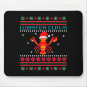 Lobster Claus Ugly Sweater For Lobster Lovers On C Mousepad (Vorne)