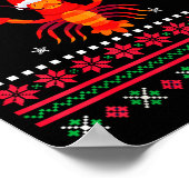 Lobster Claus Ugly Sweater For Lobster Lovers On C Poster (Ecke)