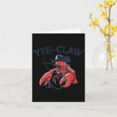 Lobster Crayfish Yee Claw Funny Crawfish Pun Men W Karte (Gelbe Blume)