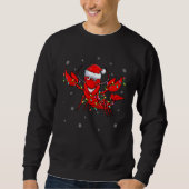 Lobster Fish Xmas Lighting Reindeer Hat Lobster Ch Sweatshirt (Vorderseite)