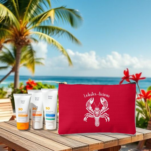 Lobster-Fisherman Core-Hawaiian-Cherry Red Zubehörtasche