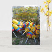 Lobster Gear Notecard - 1 Karte (Gelbe Blume)