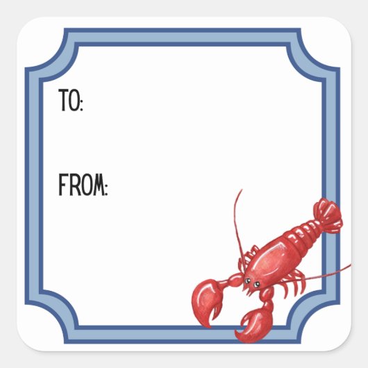 Lobster Gift Sticker (Vorderseite)