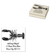 Lobster Graphic Rücksendeadresse Gummistempel (Stempel)