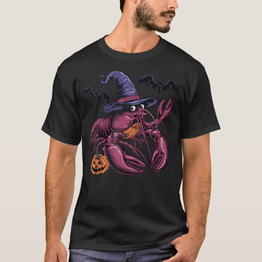 Lobster Halloween Costume Scary Pumpkin Bat Witch  T-Shirt (Vorderseite)