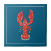 Lobster Illustration Nautical Kitchen Tile Fliese (Vorderseite)