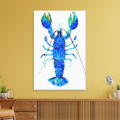 Lobster in der Blues Leinwanddruck (Insitu (Wohnzimmer))